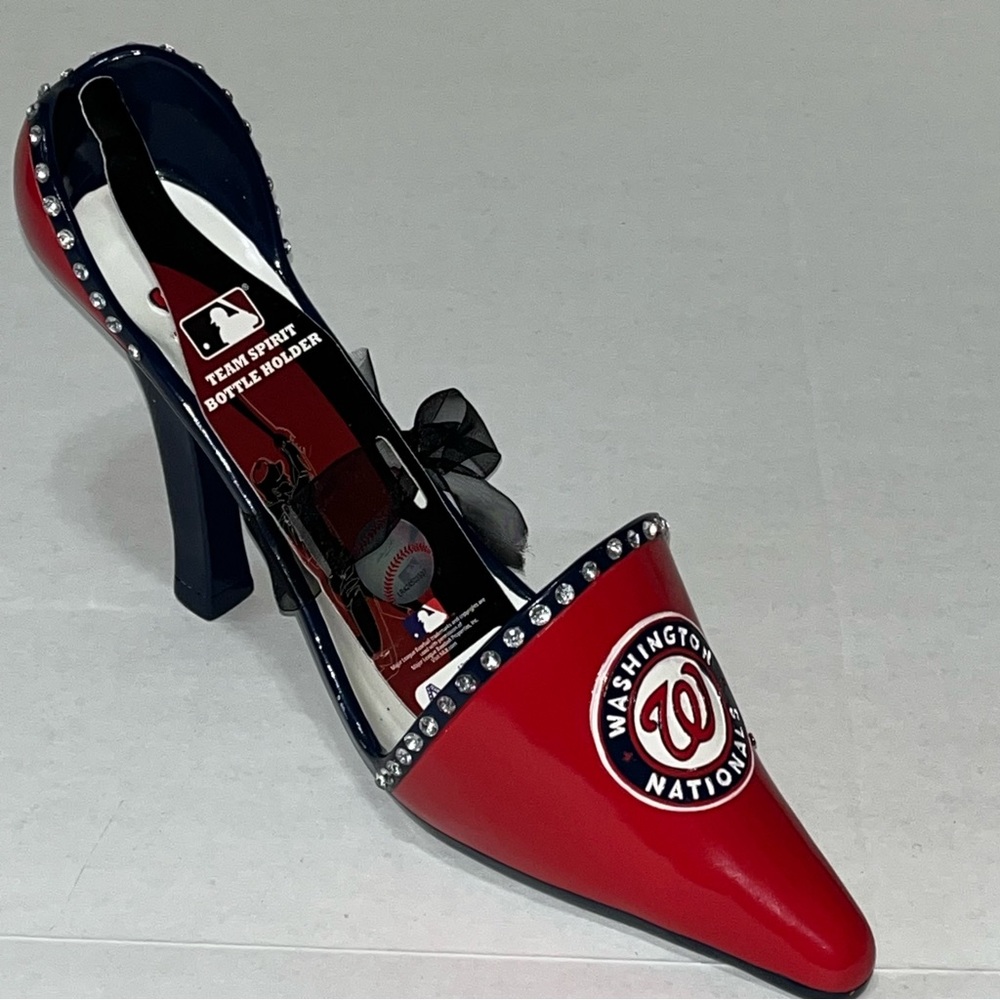 MLB Washington Nationals‎ Team Spirit High Heel Shoe Wine Bottle Holder New